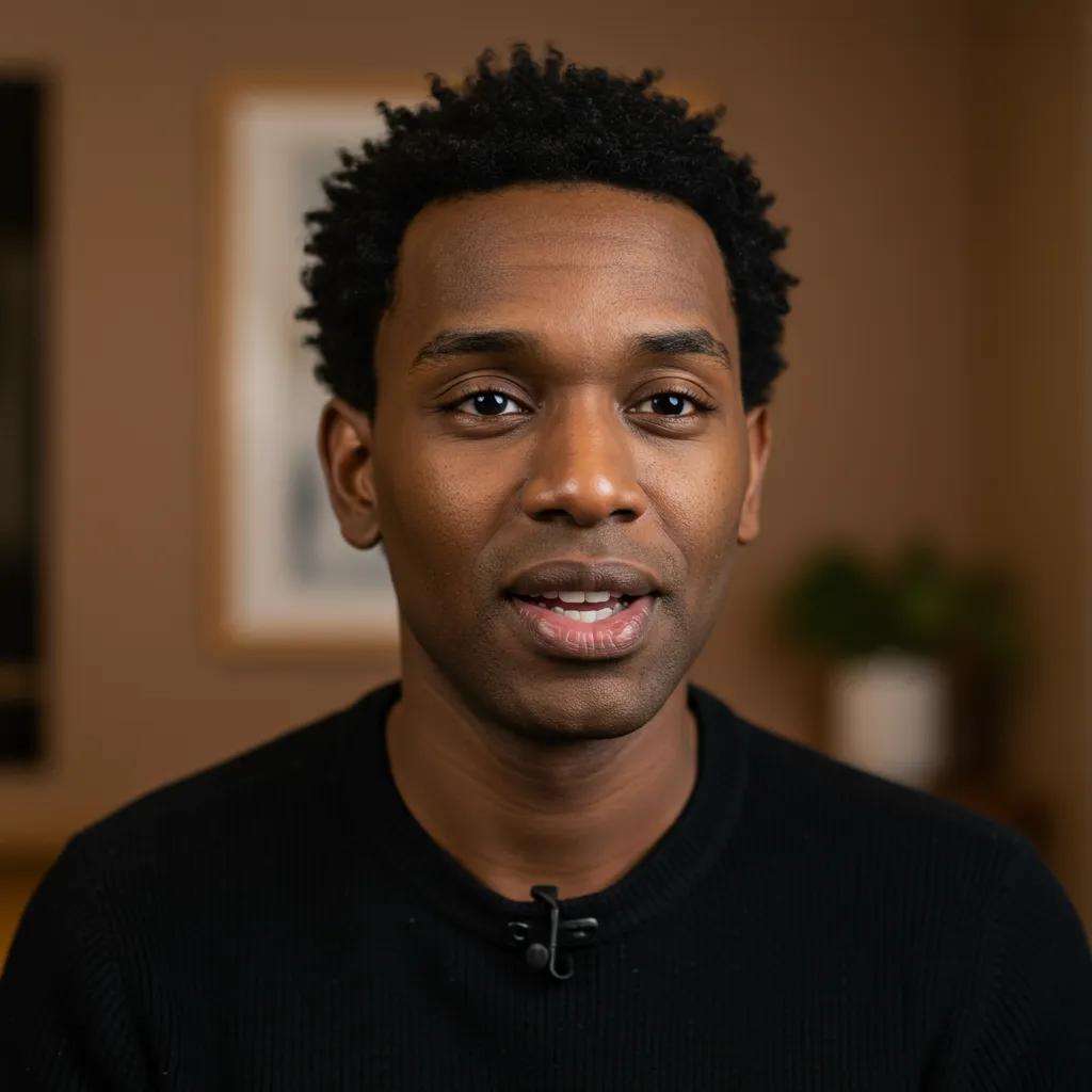 Candid close-up of a person sharing their testimonial, highlighting emotional connection and authenticity