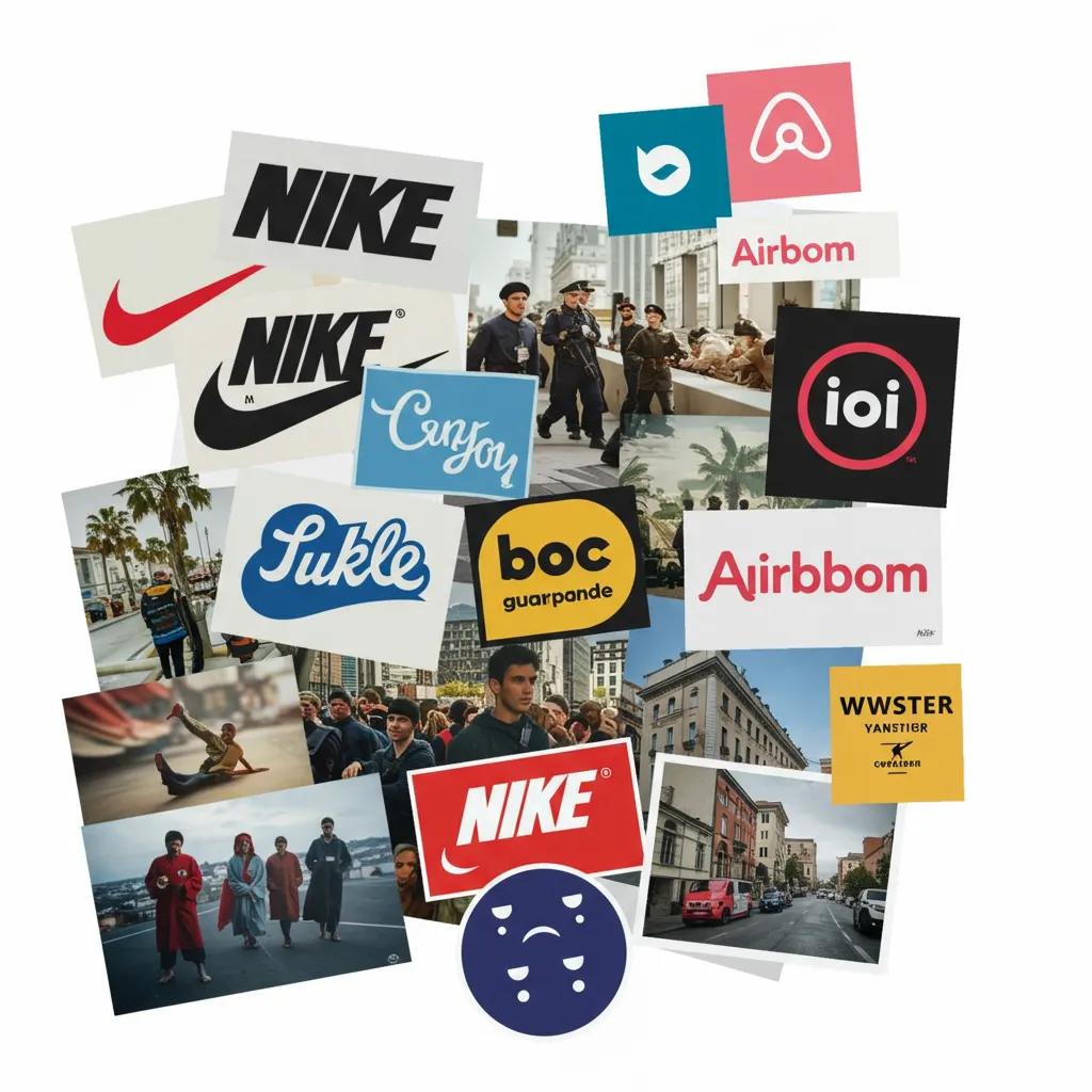 Collage of iconic brand logos and scenes from successful video marketing campaigns showcasing creativity
