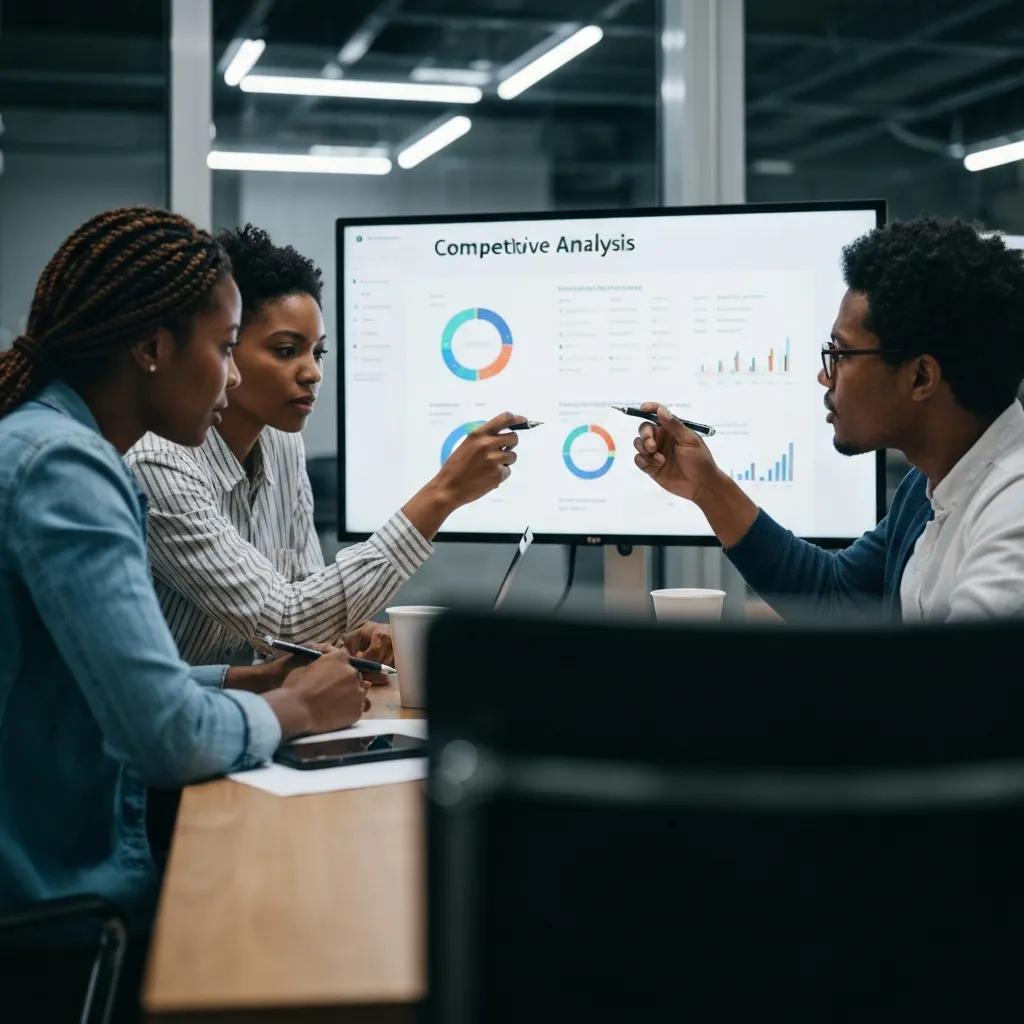 Local team analyzing competitor social media activity